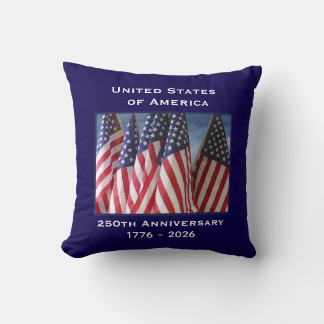Självständighetsförklaringens 250-årsjubileum USA Kudde (Framsida)