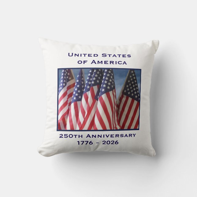 Självständighetsförklaringens 250-årsjubileum USA Kudde (Framsida)