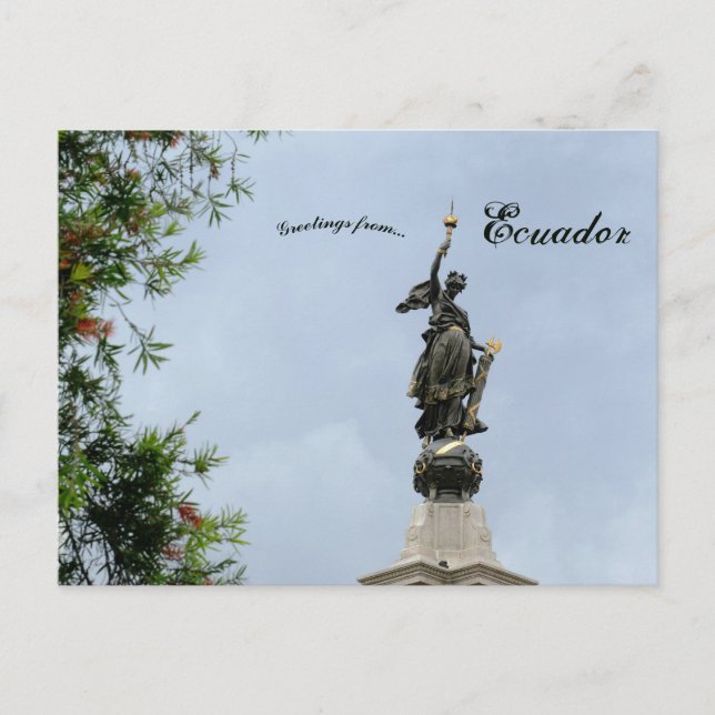 Självständighetsmonument Quito Ecuador Vykort (Framsida)