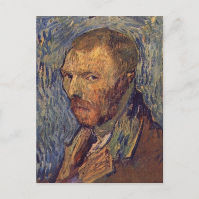 Självstympade örat porträtt - Van Gogh Vykort (Framsida)