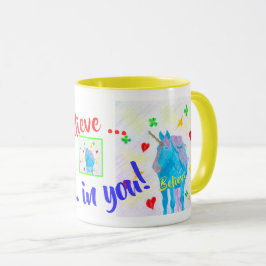 Självtillverkad Unicorn Inspirational Mugg