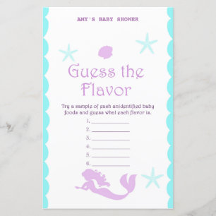 Självtryckt Mermaid Baby Shower-spel