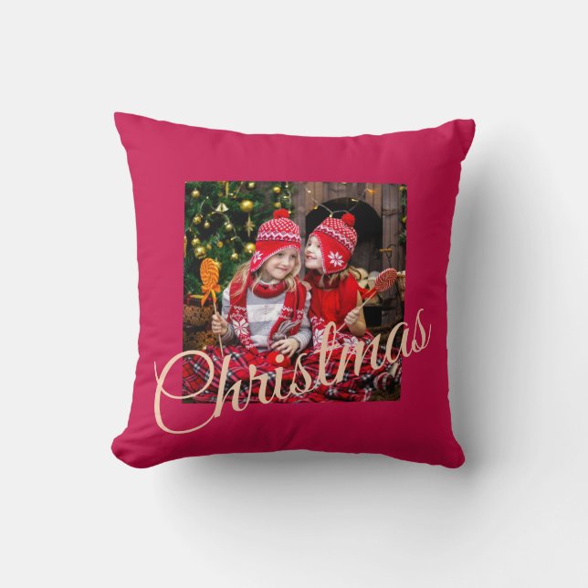 Självvald julkuddpillow med foto kudde (Framsida)