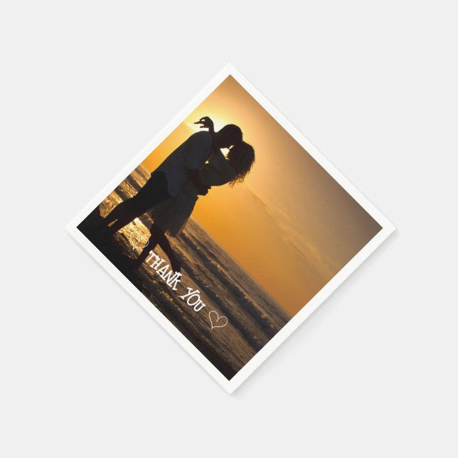 Självvald typsnittsservett med foto pappersservett (Hörn)