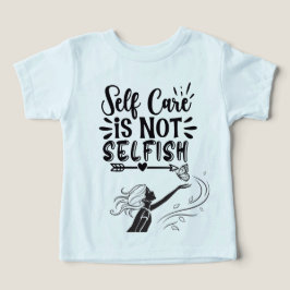 "Självvård är inte självisk" inspirationell grafik T Shirt