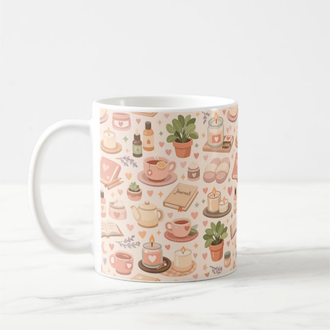 Självvård Estetiskt Mönster Kaffemugg (Vänster)