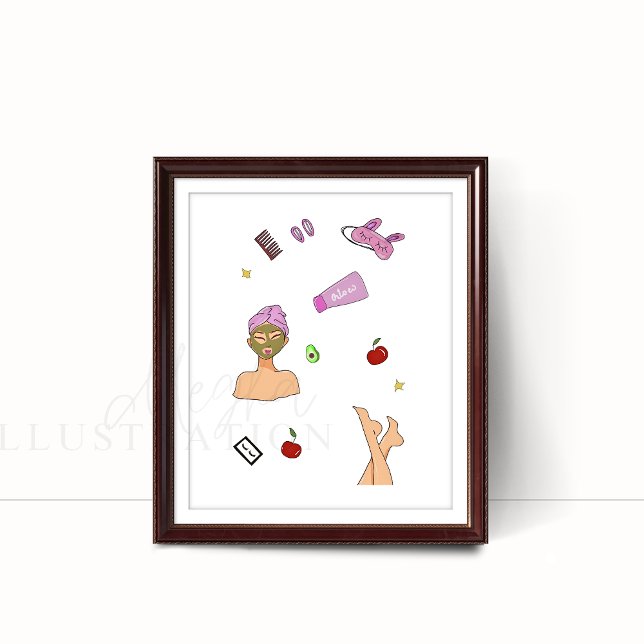 Självvård, illustration av mode poster (Skapare uppladdad)