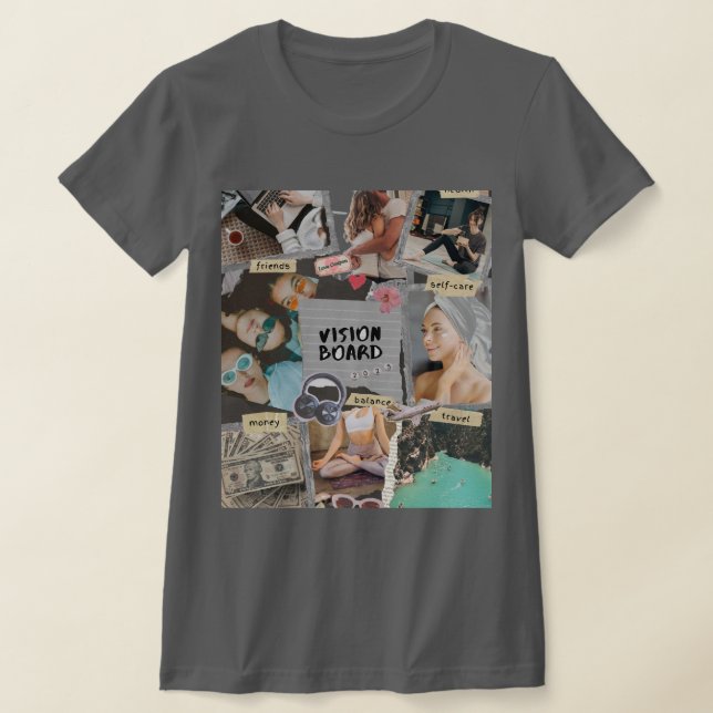 Självvård Vision Board 2025 T-Shirt (Laydown)