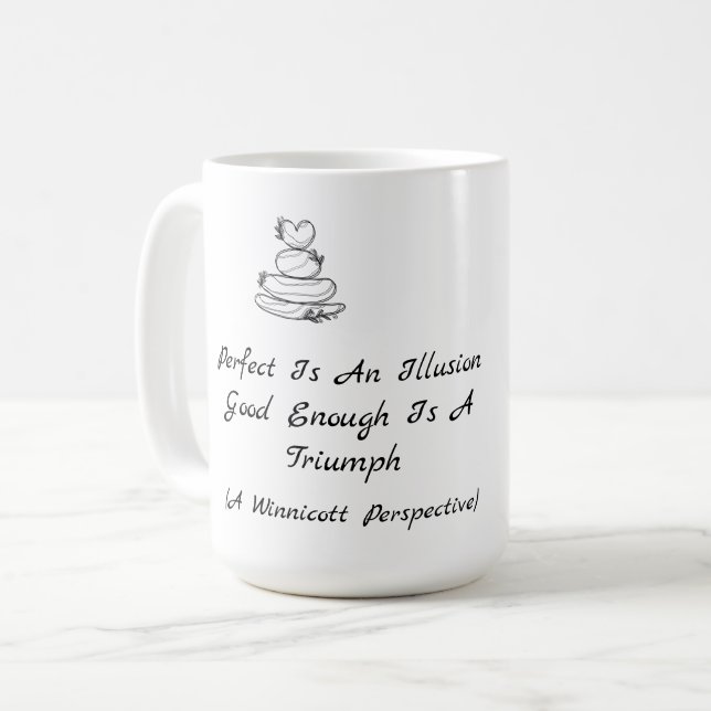 Självvärdescitat från Winnicott Kaffemugg (Framsida vänster)