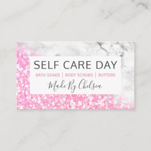 Självvårdsdag Rosa Marble Handmade Bath Beauty S Visitkort