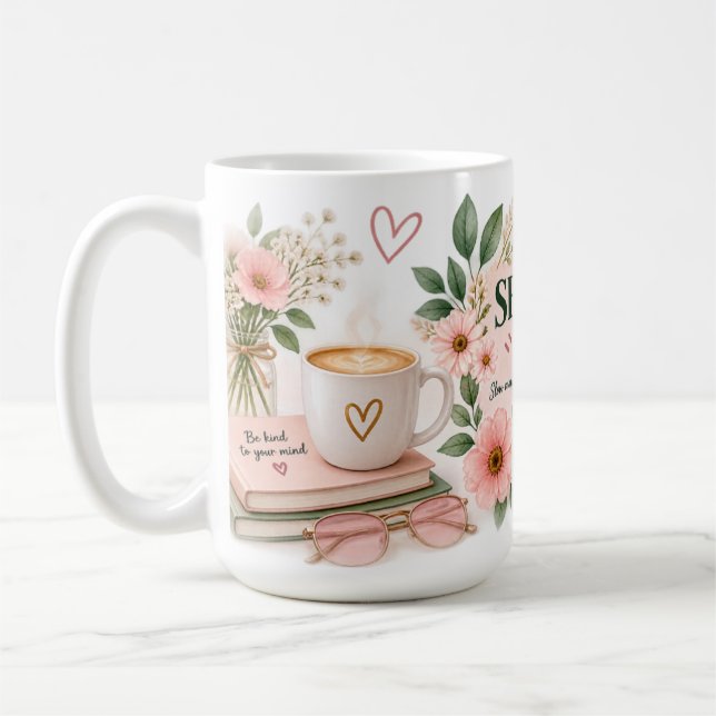 Självvårdsklubb Blommig Välbefinnande Mugg (Vänster)