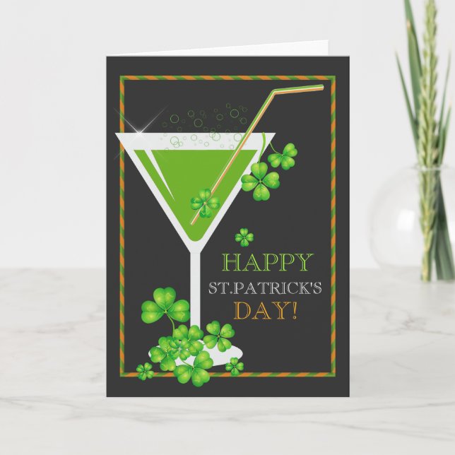 Sjamrock Cocktail Greeting Card Kort (Framsida)