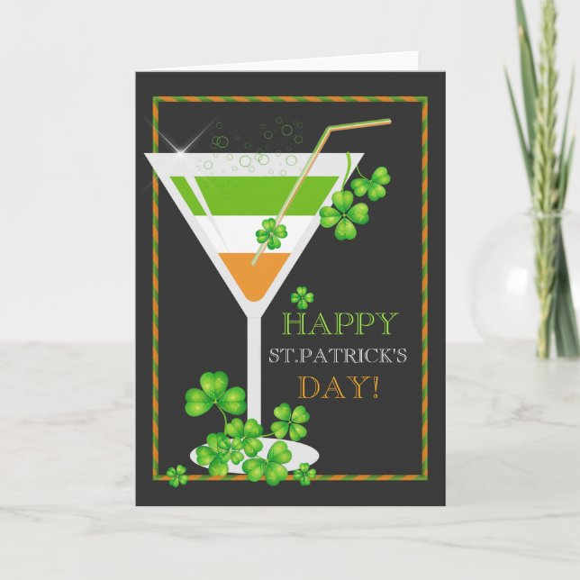 Sjamrock Cocktail Greeting Card Kort (Framsida)