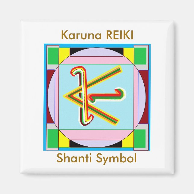 Sjanti-fred: Karuna Reiki Healing Symbol Magnet (Framsidan)