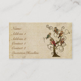 Sjaskig ugglaträdvisitkort/märkre visitkort