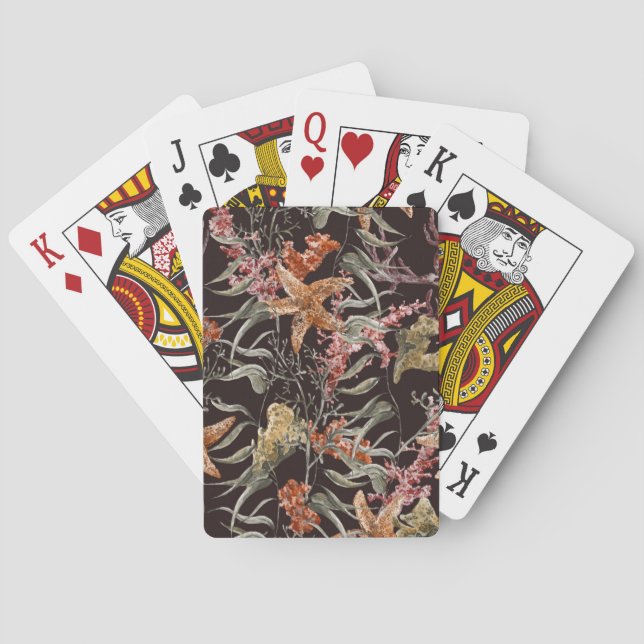 Sjaskigt havslivmönster spel kort (Baksidan)