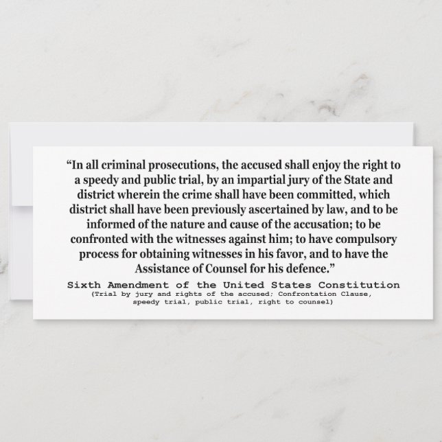 Sjätte ändringen av Förenade Stater-konstitutionen (Framsida)