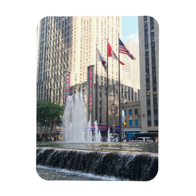 Sjätte Avenue Architecture New York City Photograp Magnet (Vertikal)