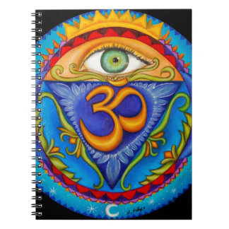 Sjätte chakra, tredje öga anteckningsbok med spiral