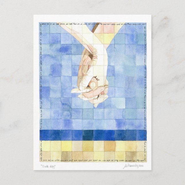 Sjätte dagen (7 dagar efter skapelsen) vykort (Framsida)