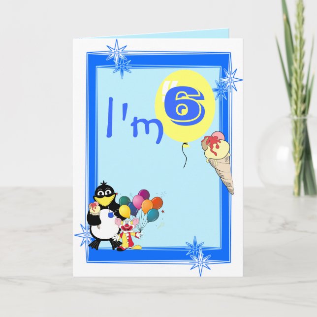 Sjätte födelsedag kort (Framsida)