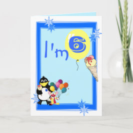 Sjätte födelsedag kort