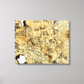 Sjätte Karta i den glömda Realm Canvastryck