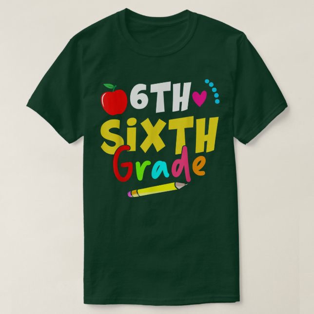 SJÄTTE Klass Back to school Lärare T-Shirt (Design framsida)