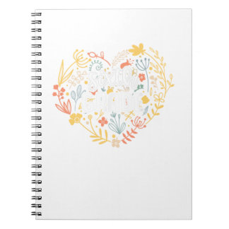 Sjätte Klass Blommigt Heart Back to school Anteckningsbok