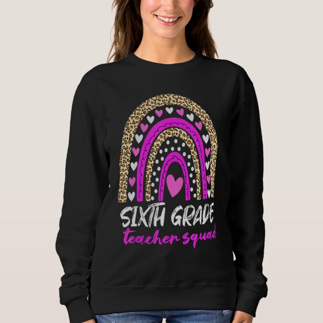 Sjätte Klass Lachertorget Leopard Rainbow 6e Grad T Shirt (Framsida)