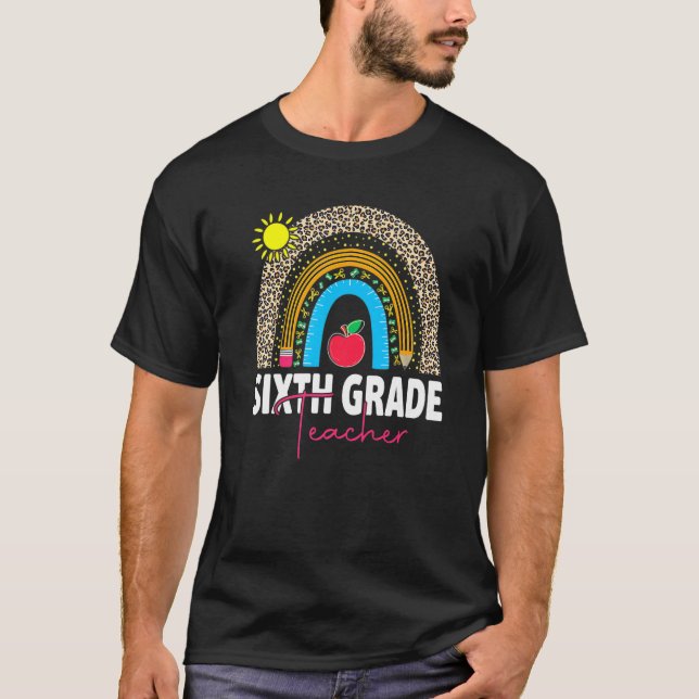 Sjätte Klass Lärare Back to school T Shirt (Framsida)