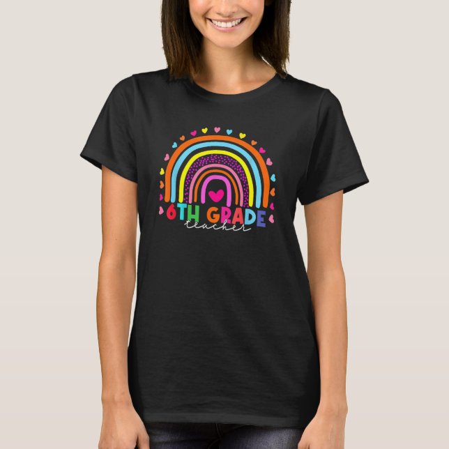 Sjätte Klass-läraren Regbow 6e Klass T Shirt (Framsida)