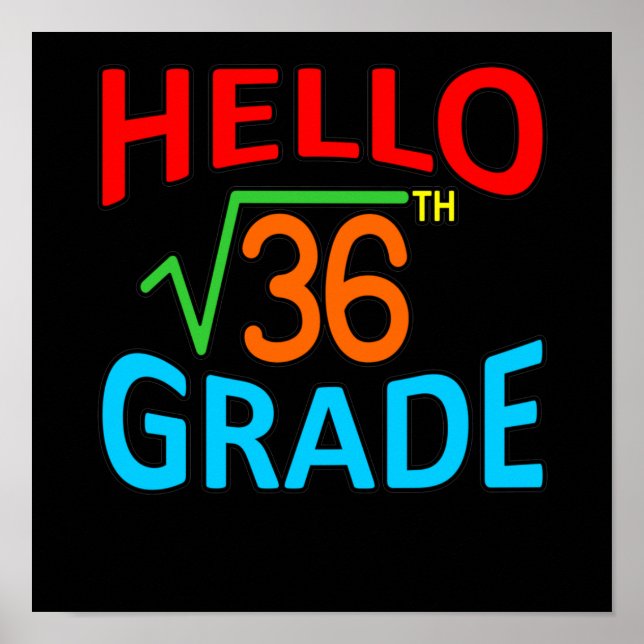 Sjätte Klass Math Student Matematics Math Teacher Poster (Framsidan)