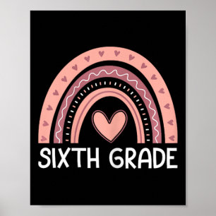 sjätte Klass Regnbågslaget Hej 6e Klass Sten Squ Poster