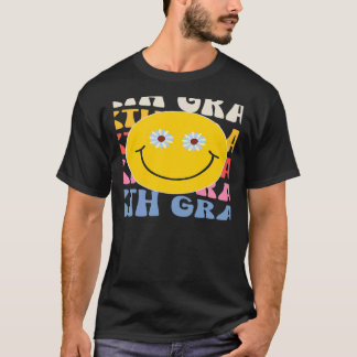 Sjätte Klass-sjömil Groovy Back to school 6e Klass T Shirt