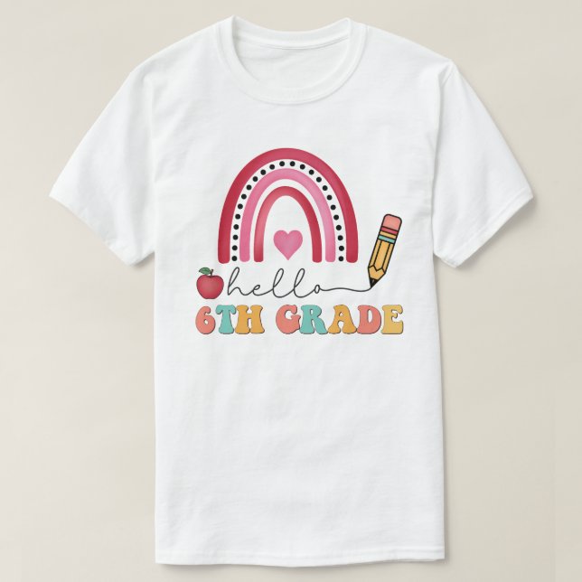 Sjätte Klass-skolan T Shirt (Design framsida)