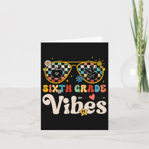 Sjätte Klass Vibes - 6e Klass Team Retro 1:a dagen Kort
