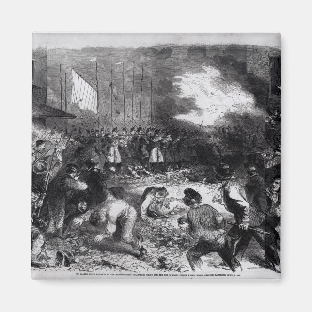 Sjätte regementet Massachusetts Volunteers Magnet (Framsidan)