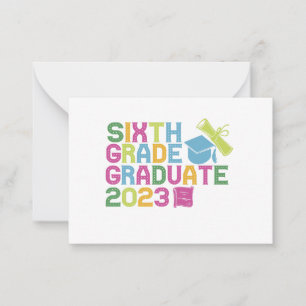 Sjätte Vacationgåvan Klass Student 2023 Studenten Anteckningskort