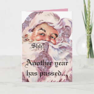 Sjh! Det är Santa Victorian Rosa jul Helgkort