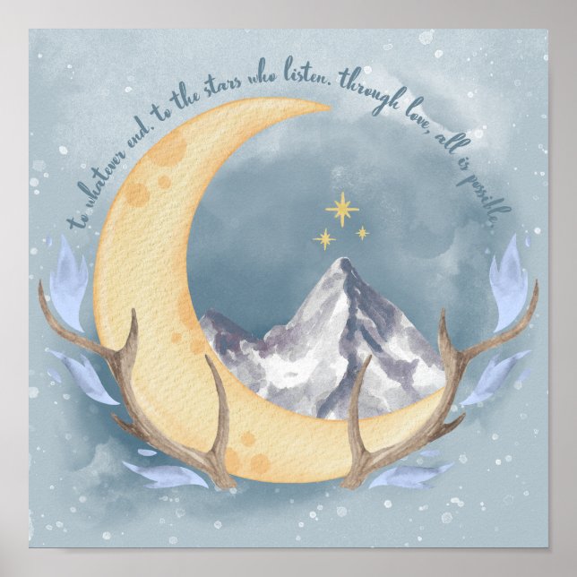 SJMverse ACOTAR, Throne of Glass, Crescent City Poster (Framsidan)