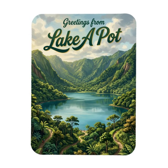 Sjö A Pot Ekvatorialguinea Magnet (Vertikal)