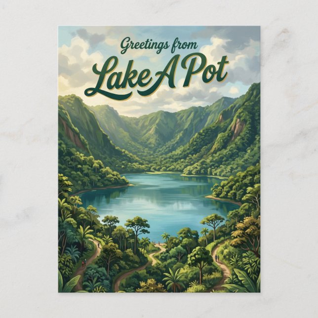 Sjö A Pot Ekvatorialguinea Vykort (Framsida)