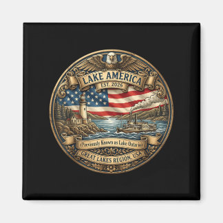 Sjö Aamerika Tidigare Ontario Kanada Usa Rolig Magnet