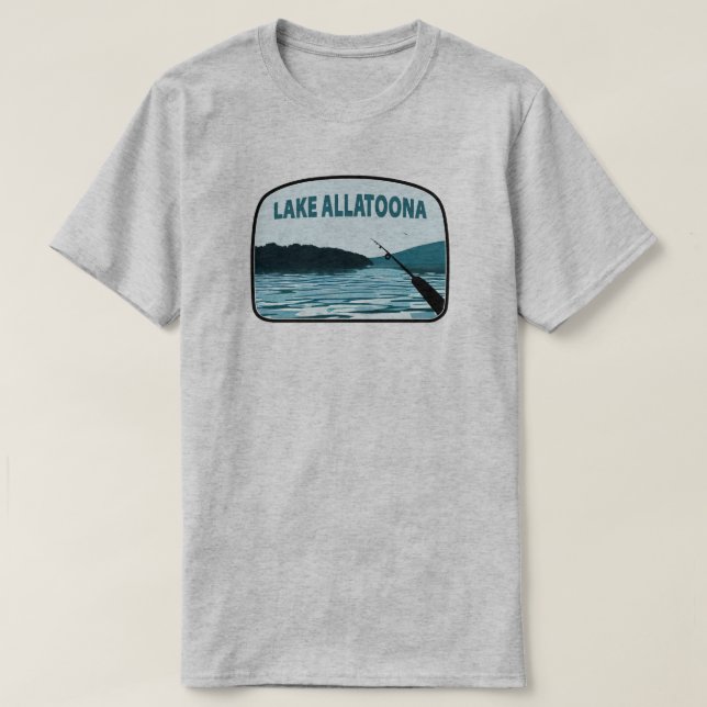Sjö Allatoona Georgia Fishing Rod T Shirt (Design framsida)