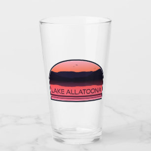 Sjö Allatoona Georgia Red Sunrise Glaskopp