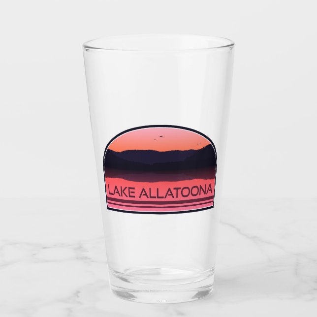 Sjö Allatoona Georgia Red Sunrise Glaskopp (Framsida)