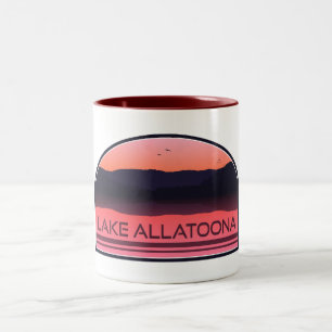 Sjö Allatoona Georgia Red Sunrise Två-Tonad Mugg