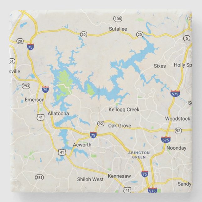 Sjö Allatoona Underlägg, Sjö Allatoona Georgia Stenunderlägg (Framsidan)