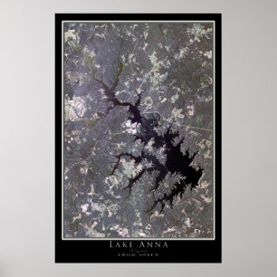 Sjö Anna Virginia Satellite Poster Karta